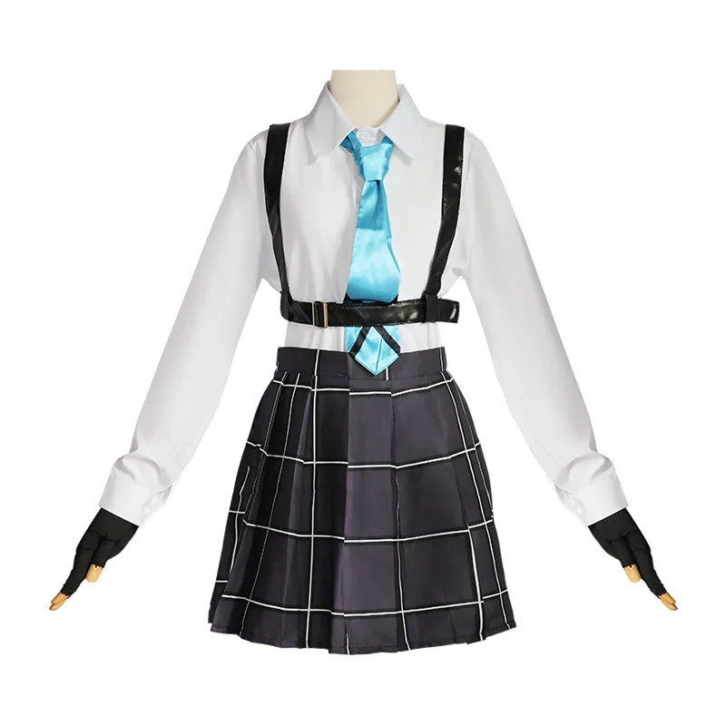 

Blue Archive Haneoka Hoshino Cosplay Anime Costume School Uniform Short Skirt Full Set