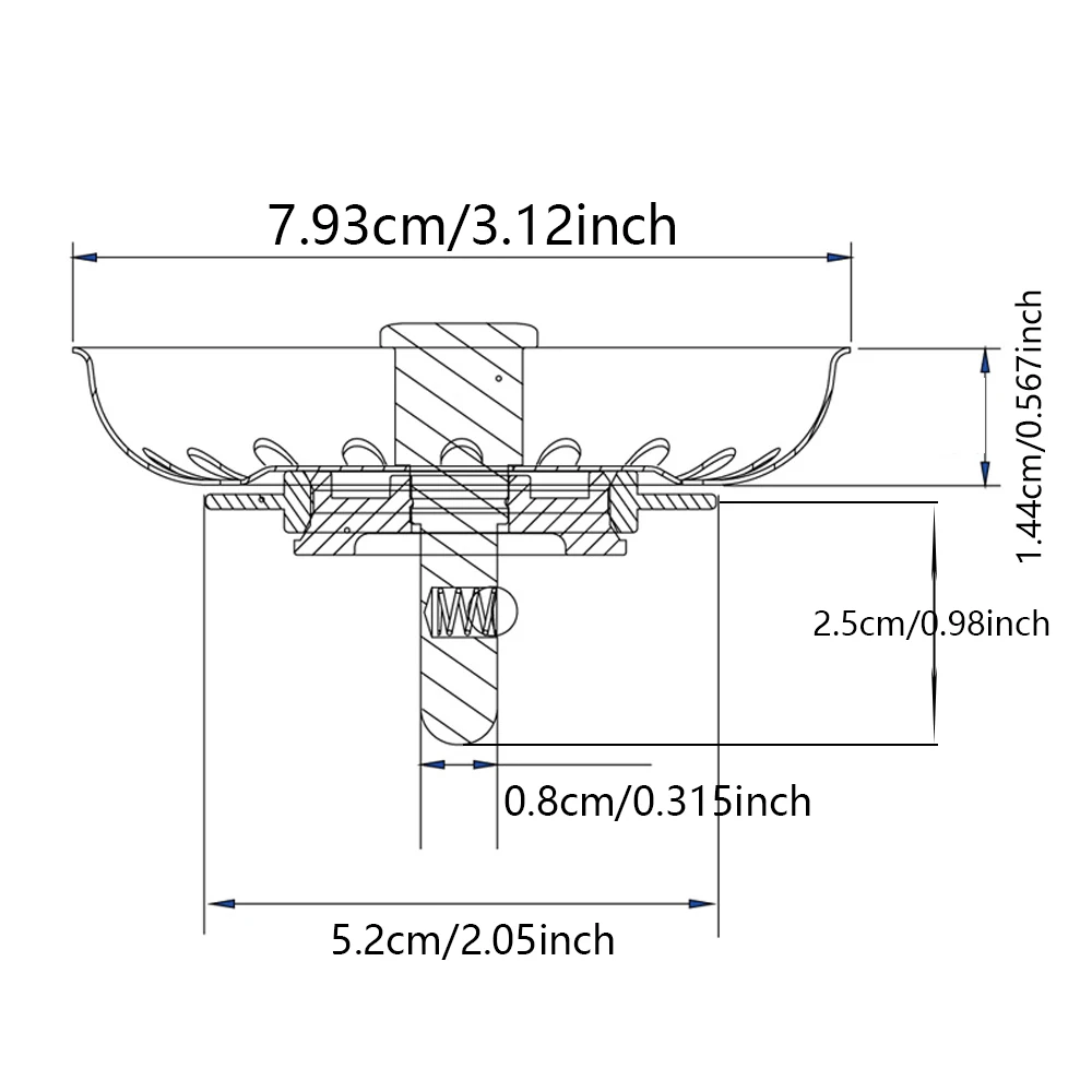 7.9cm Golden Color Kitchen Sink Plug with Spring Steel Ball 304SS Sink Filter Sink Drainer Stopper Gold Strainer 3-1/2 strainer