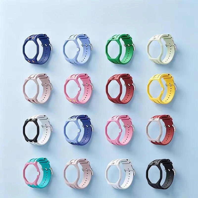 Kit de modificação para relógio com caixa de biocerâmica e pulseira de silicone, incluindo ferramenta para trocar a pulseira e acessórios para relógios de pulso, para o modelo Royal Pop.