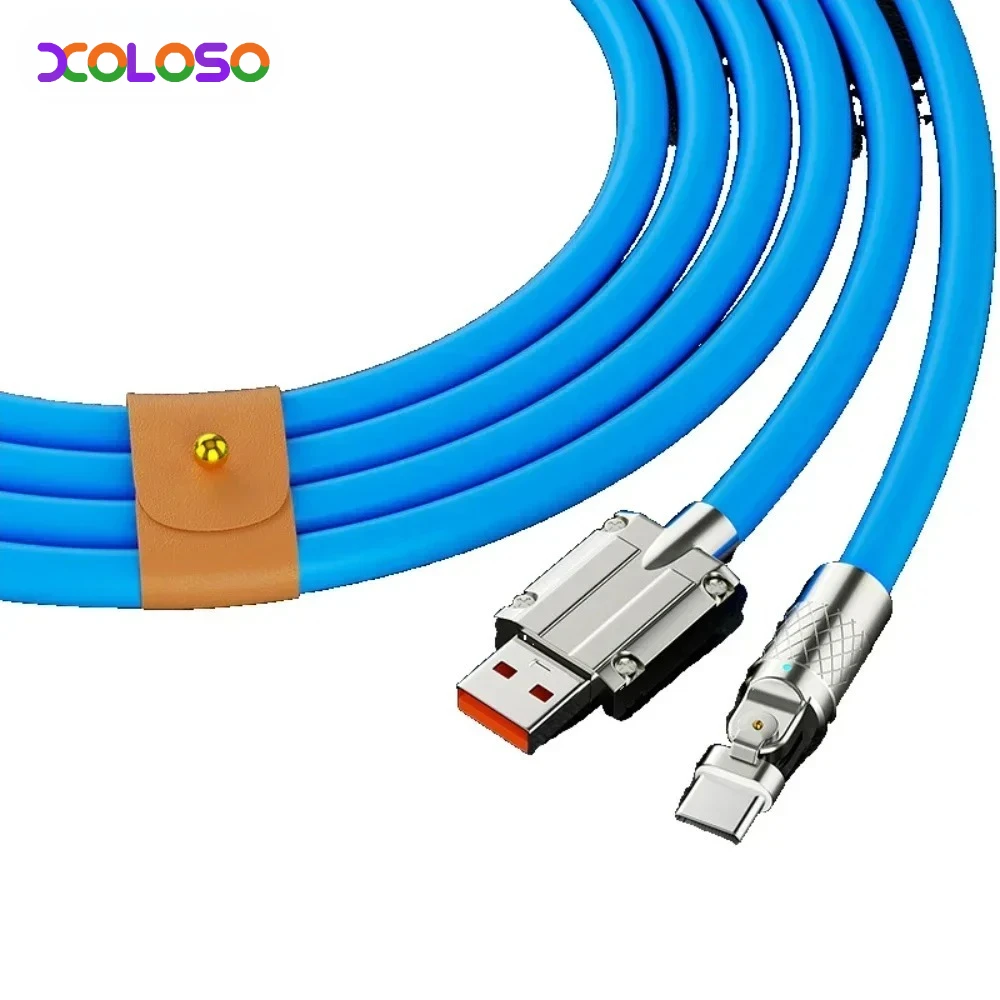 

120 Вт, 6 А, кабель USB типа C для быстрой зарядки, коленчатый кабель с вращением на 180 градусов для игр, зарядное устройство для телефона Xiaomi Redmi Honor, кабель USB C