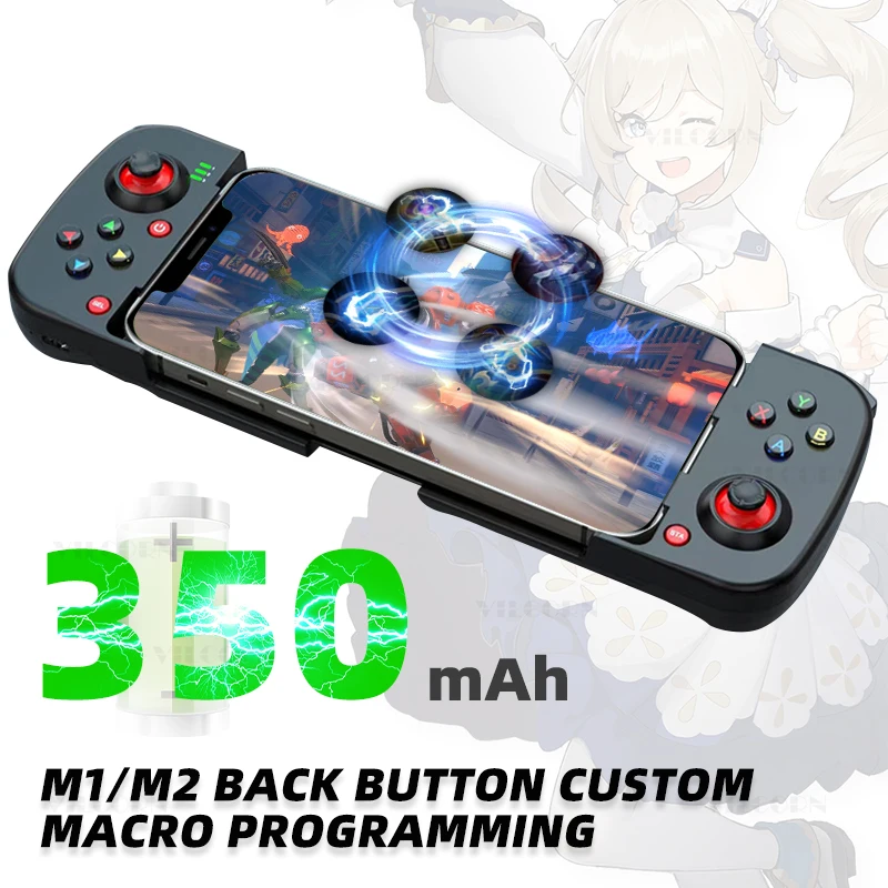 Wireless Gamepad Controller for iOS/Android - Gaming Controllers with 6 Buttons Joystick for Mobile Phone Games