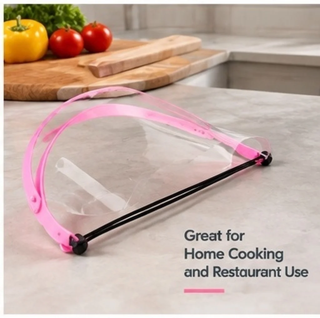2Pcs Clear Anti-Splash Cooking Face Mask Full Coverage Transparent Safety Guard with Anti-Fog Lens for Protection