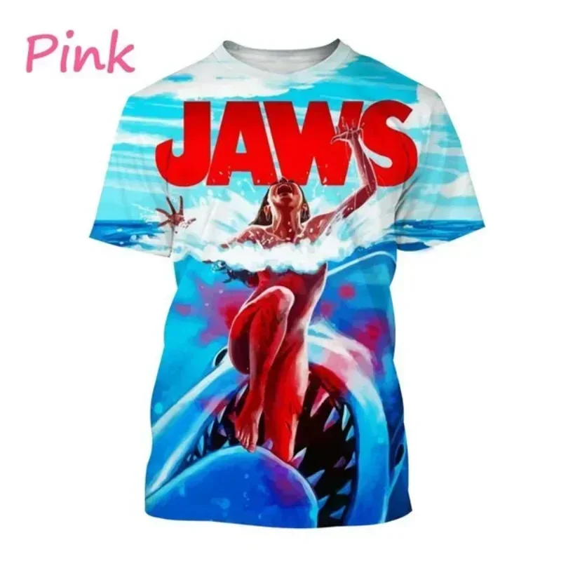 Fashion Personalized Men Clothing Jaws 3D Print T-shirt Shark Creative Graphic T Shirt Hip Hop Harajuku Street Unisex Tops Tees