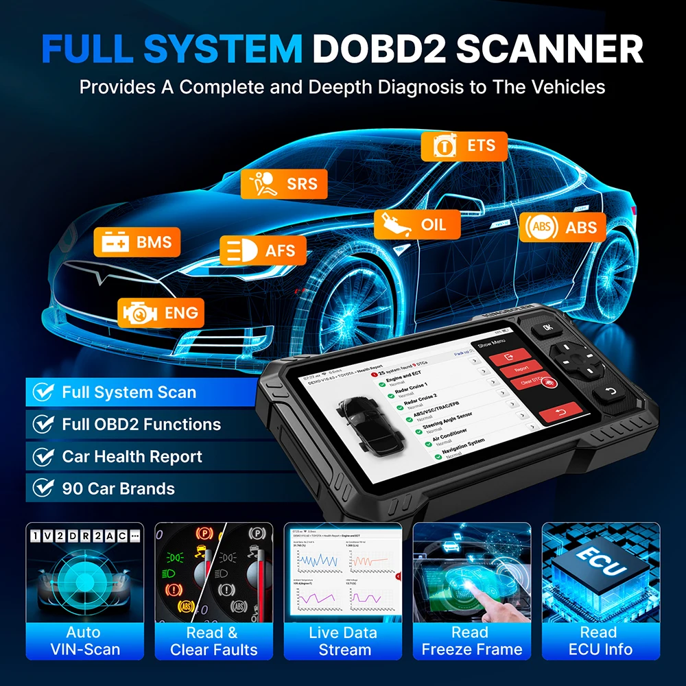 KINGBOLEN S6 PRO S6 ELITE Allsystem-Autodiagnosegerät mit Bidirektionaler CANFD FCA OBD2-Unterstützung, Lebenslange Kostenlose Updates – Detail 10