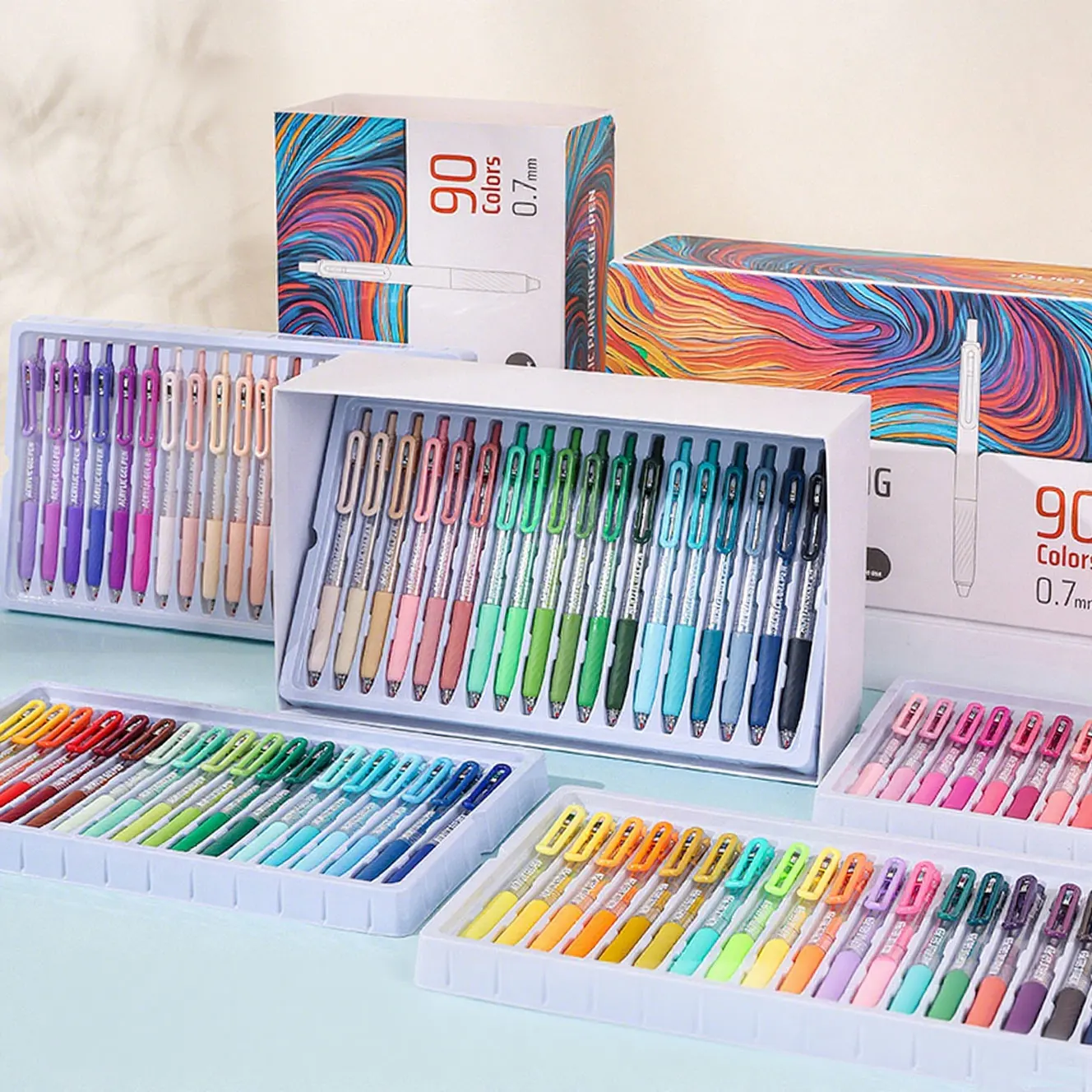 

Clip Acrylic Painting Gel Pen,Retractable 0.7mm Tip,Large Capacity Ink Pens,For Diary,Card,DIY,Coloring,Doodling,Stackable Color