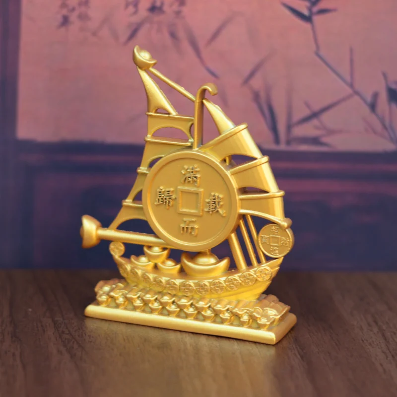 Gold Sand Color Full Return Smooth Sailing Sailboat Home Decor Gift Wholesale One Piece Dropshipping