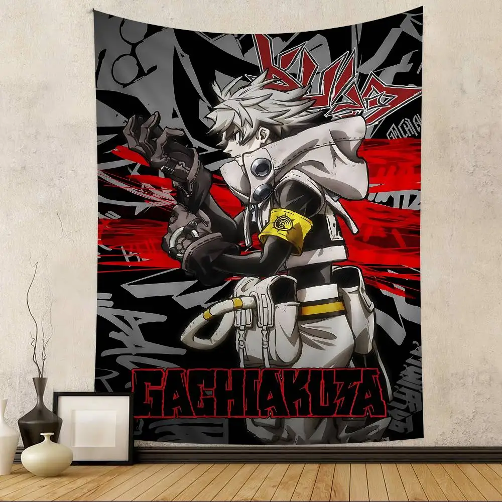 Anime G-GACHIAKUTA Tapestry Art Printing Japanese Wall Tapestry Anime Wall Hanging Home Decor