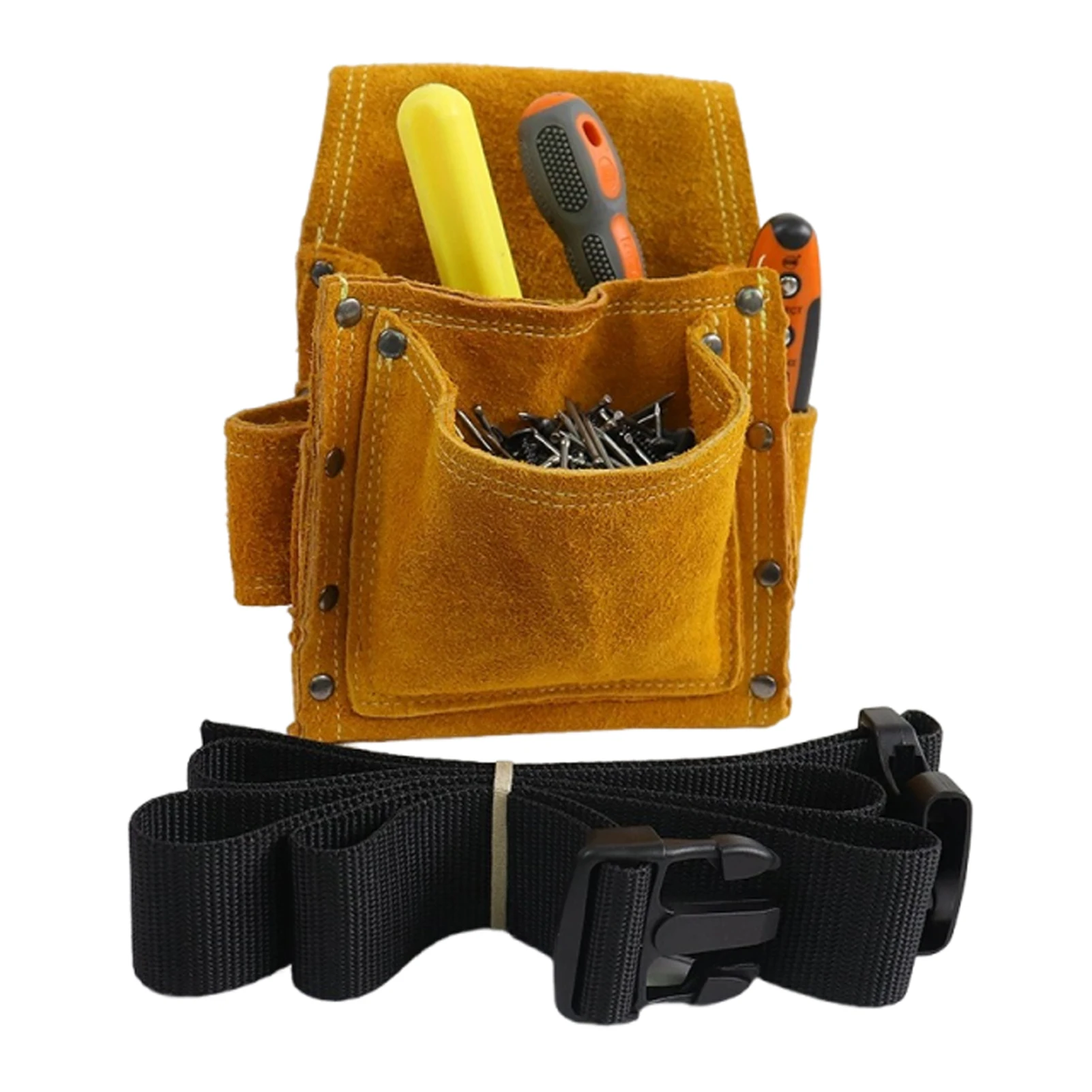 

Leather Tool Construction Apron Large Soft Fabric. Technicians, And