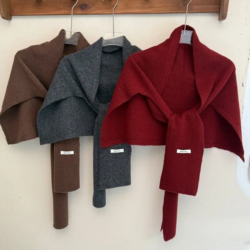 

Pure Wool Enlarged and Widened Shawl Women's New Autumn and Winter Outfit Neck Protection and Warm Scarf Korean Version Shawl