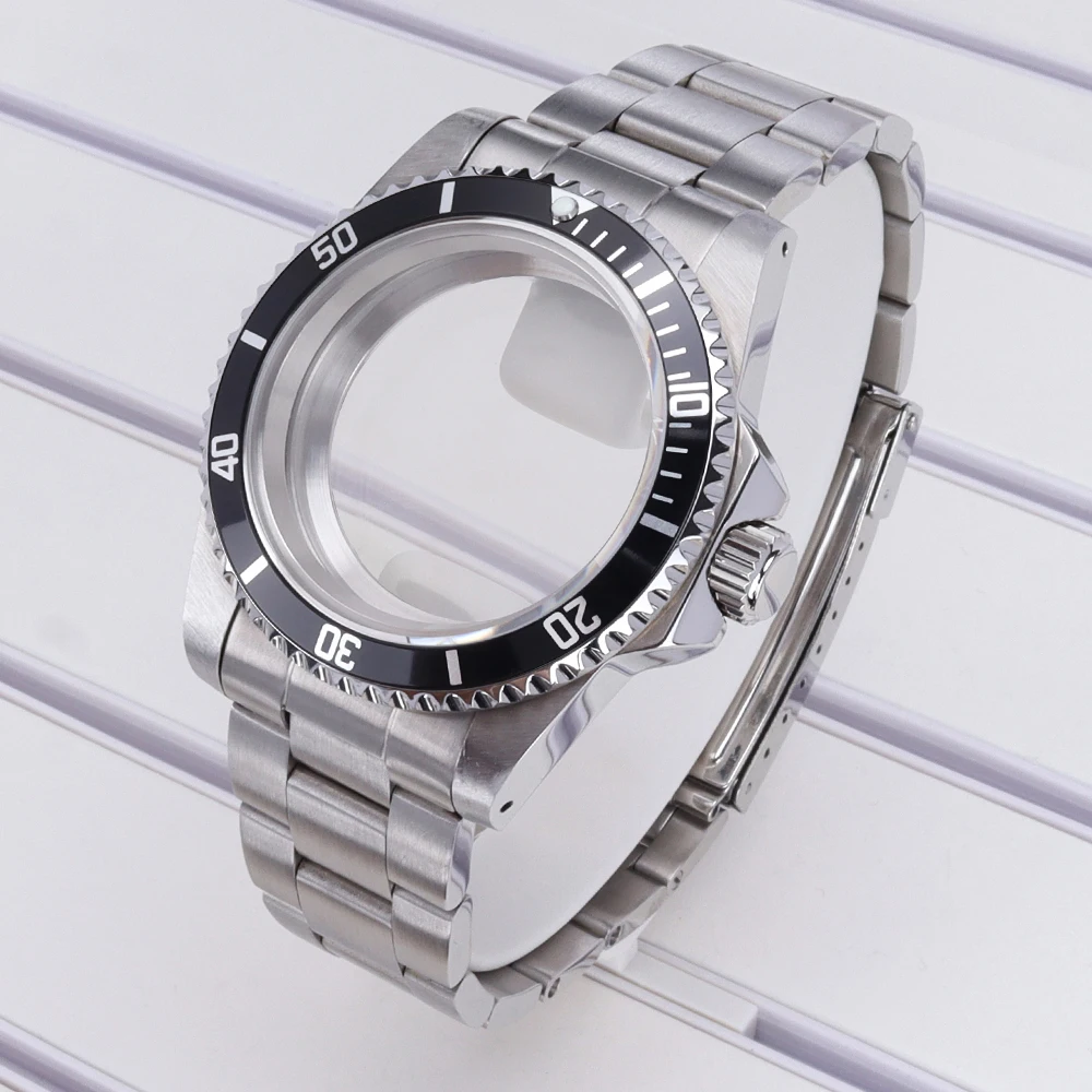 38-mm-Uhrengehäuse in Silber, Edelstahl-Uhrenarmbänder mit Lünette, 120 Klicks, für Retro-Submariner, NH35-, NH36- und NH70-Uhrwerke, 28,5-mm-Zifferblatt. – Detail 5