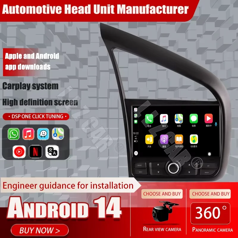 

Android14 Touch Screen Carplay For Audi R8 2007-2014 9Inch Car Radio Navigation GPS Stereo Video Player Multimedia DSP Head Unit