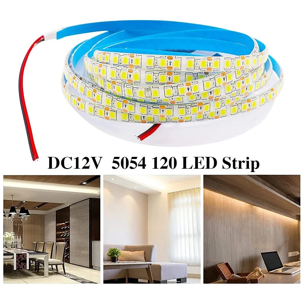 5054 SMD 600 diod LED 5M o wysokiej jasności pasek LED wodoodporny IP30 65 67 czerwony zielony lodowy blękit biały różowy ciepły pasek elastyczne