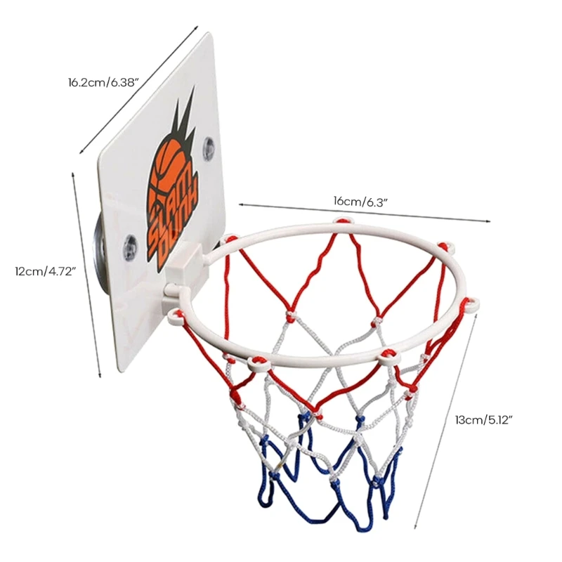 Wall Mount Dunks Rims Hanging Boards with Mini Basketball Set Basketballs Hoop