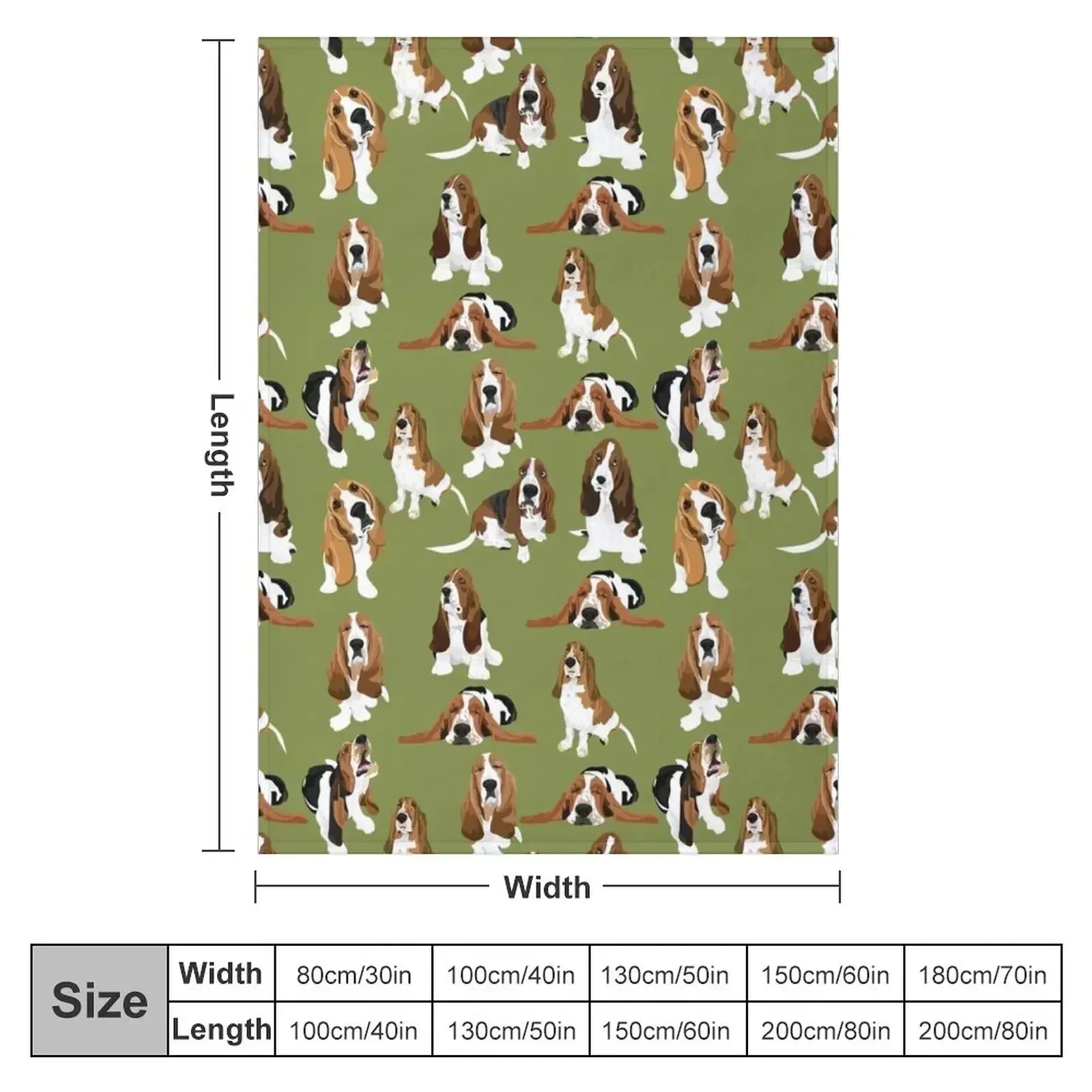 Basset Hound Throw Blanket Thermal Winter beds Bed Fashionable Cute Plaid Quilt cosplay anime Blankets