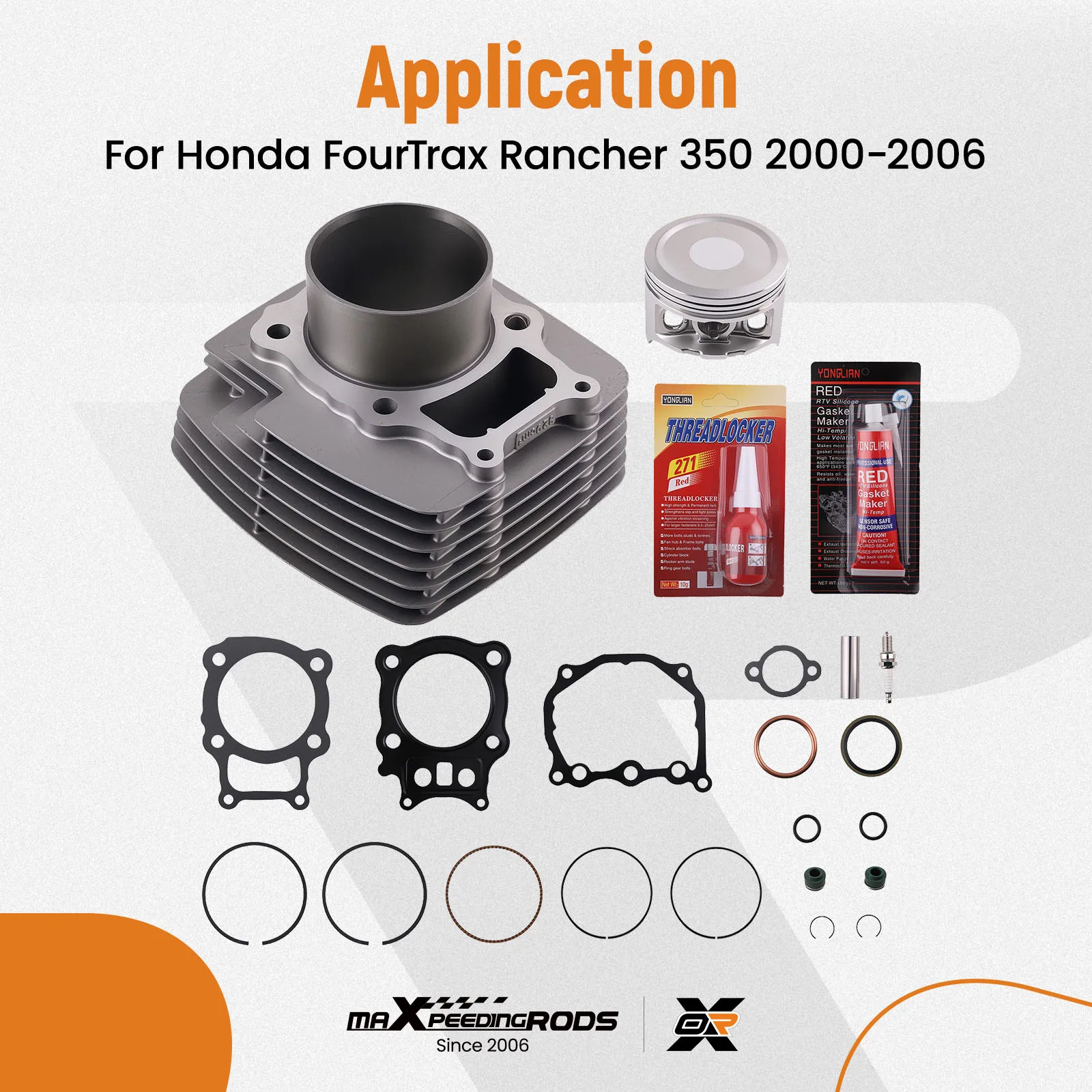 

Top End Engine Rebuild Kit for Honda Rancher 350 2000-2006 12100-HN5-670