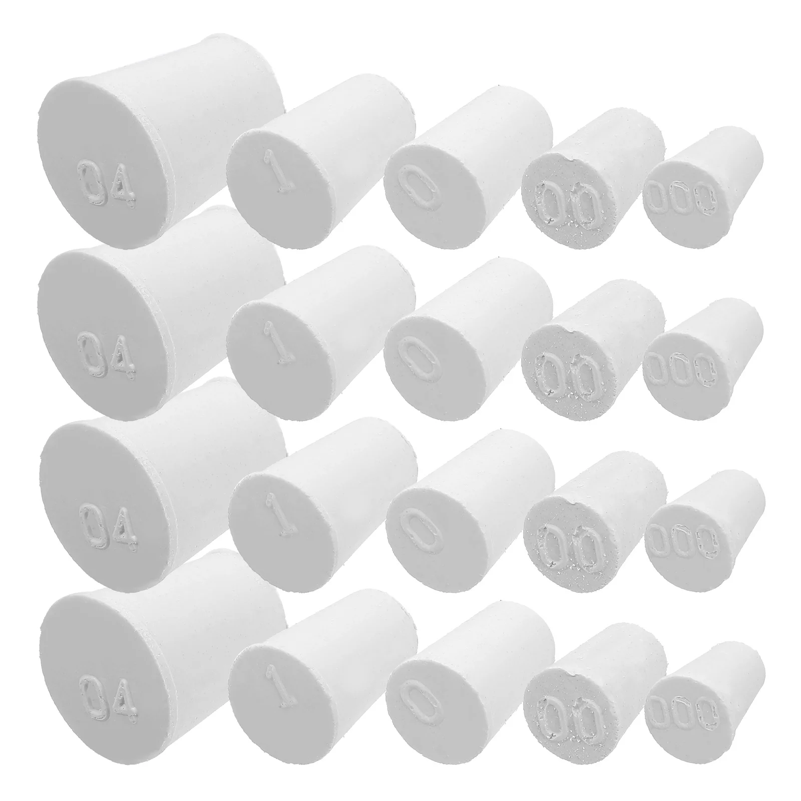 

50pcs High Temperature Test Tube Plug Rubber Stoppers 000# 00# 0# 1# 4# Laboratory Solid Plugs Waterproof Teaching Equipment