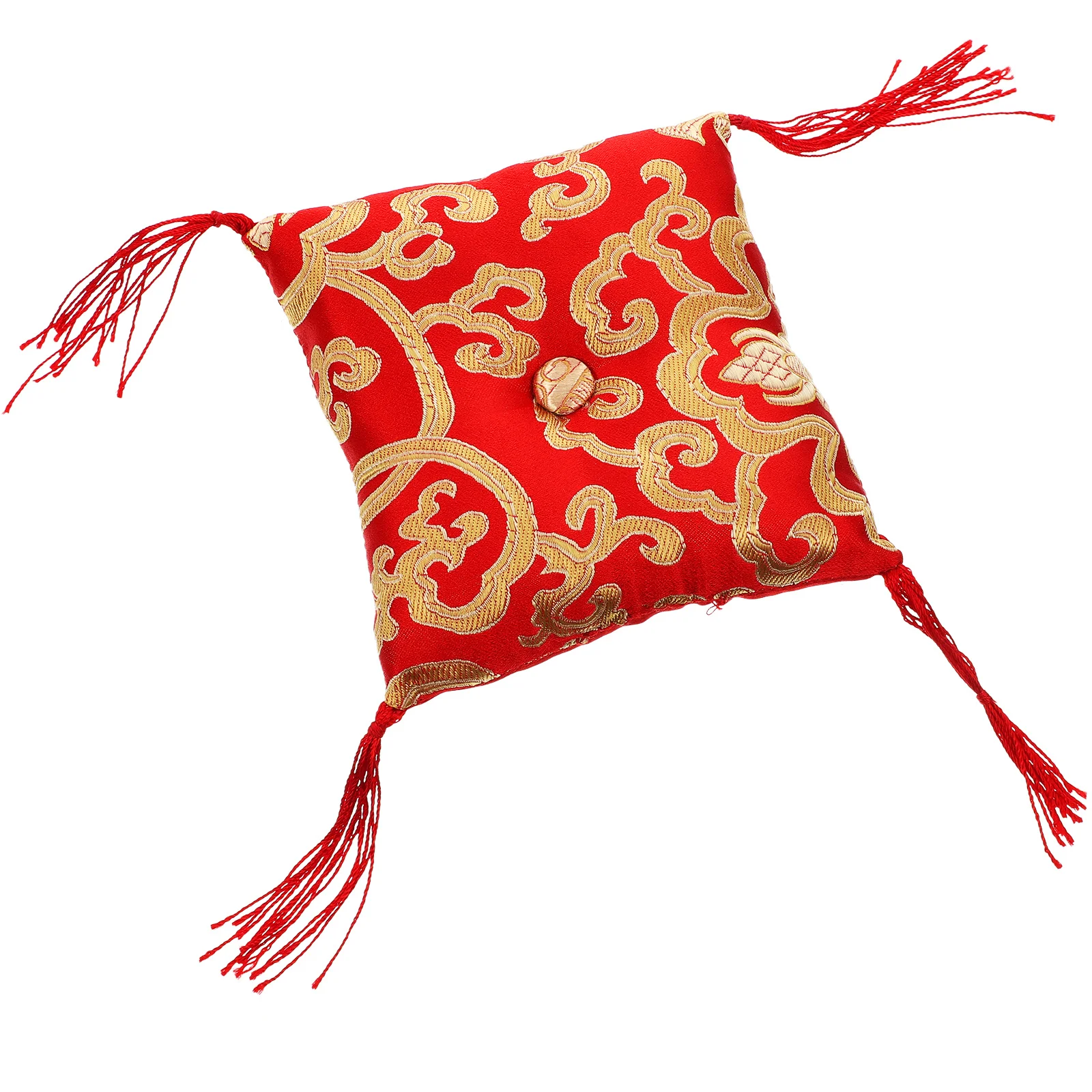 チベットのシンギングボウルクッション赤い布パッド瞑想ヨガサウンドヒーリングセラピー仏教儀式楽器用