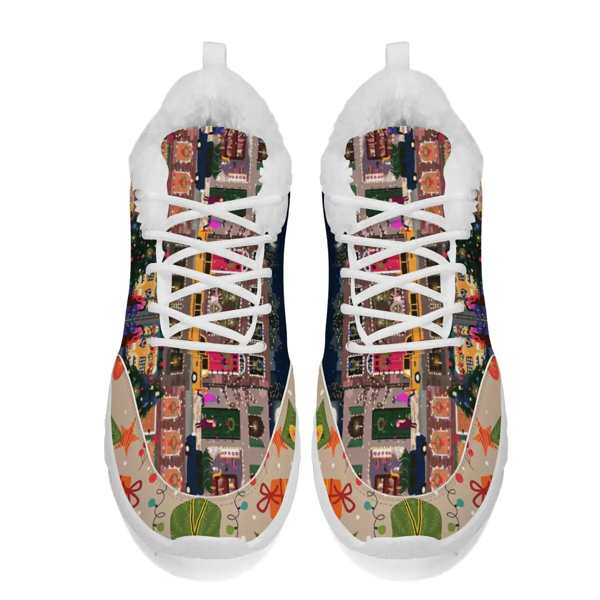 

Lightweight Parent-child Casual Fly-woven Fleece Warm Low-top Lace-up Fashionable Halloween Skull Cross Print Casual Shoes