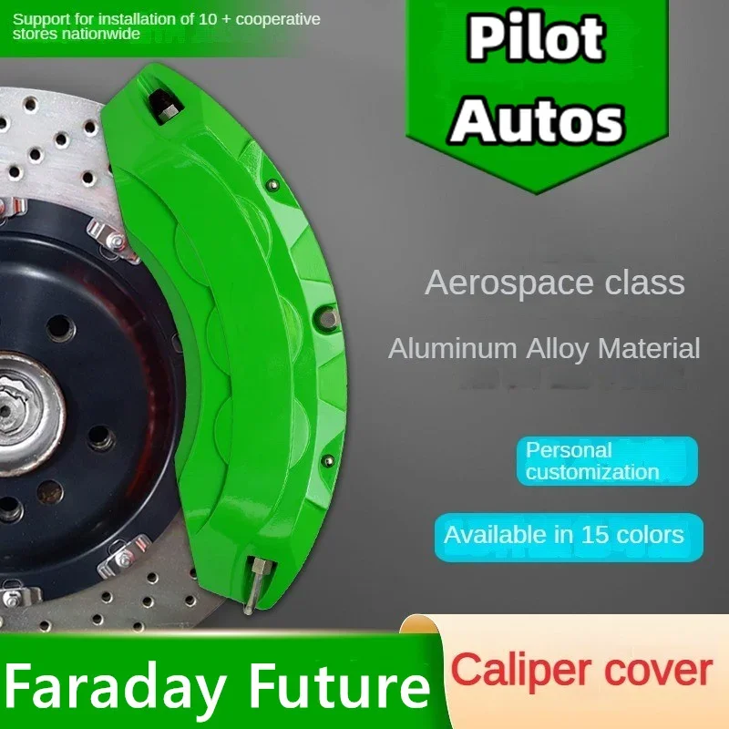 For Faraday Future Car Brake Caliper Cover 3D Aluminum Metal Kit