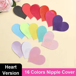 12 parigi usa e getta Poly Satin Heart Style invisibile copricapezzoli nastro overlay su reggiseno copricapezzoli adesivi per donne ragazze