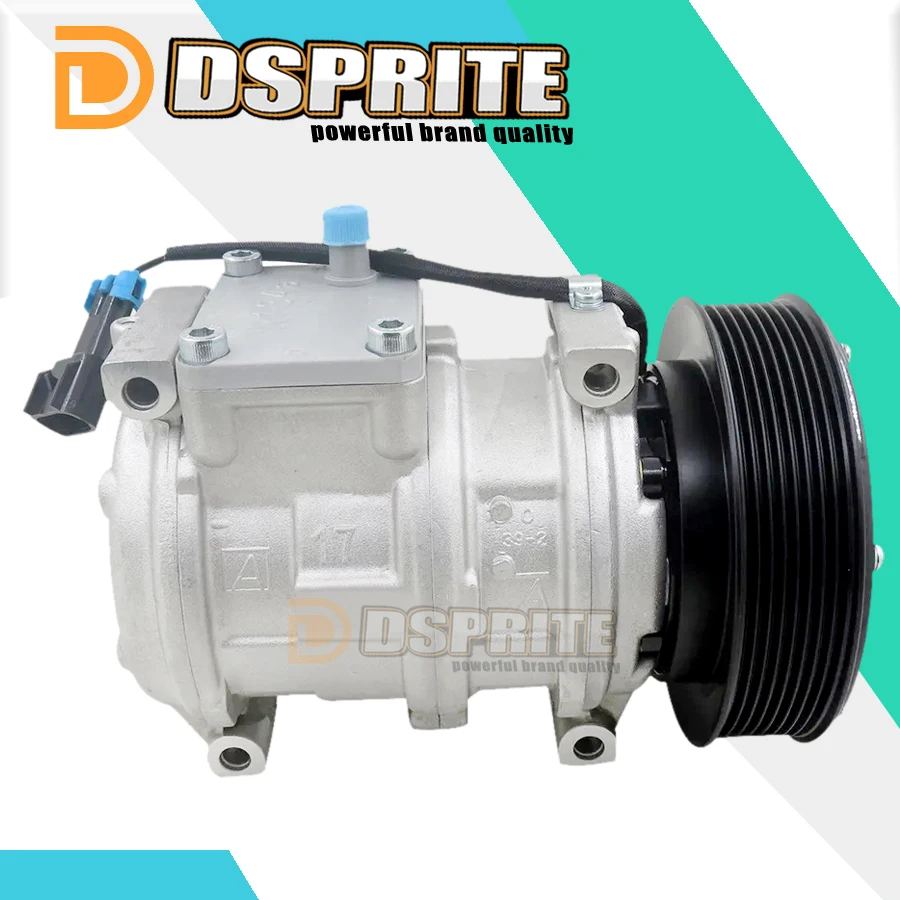 10PA17C AC Compressor 447100-9790 For JOHN DEERE TRACTOR 7000 8000 COMBINE 9000 SERIES RE46609 4471002381 AH169875 4471002388