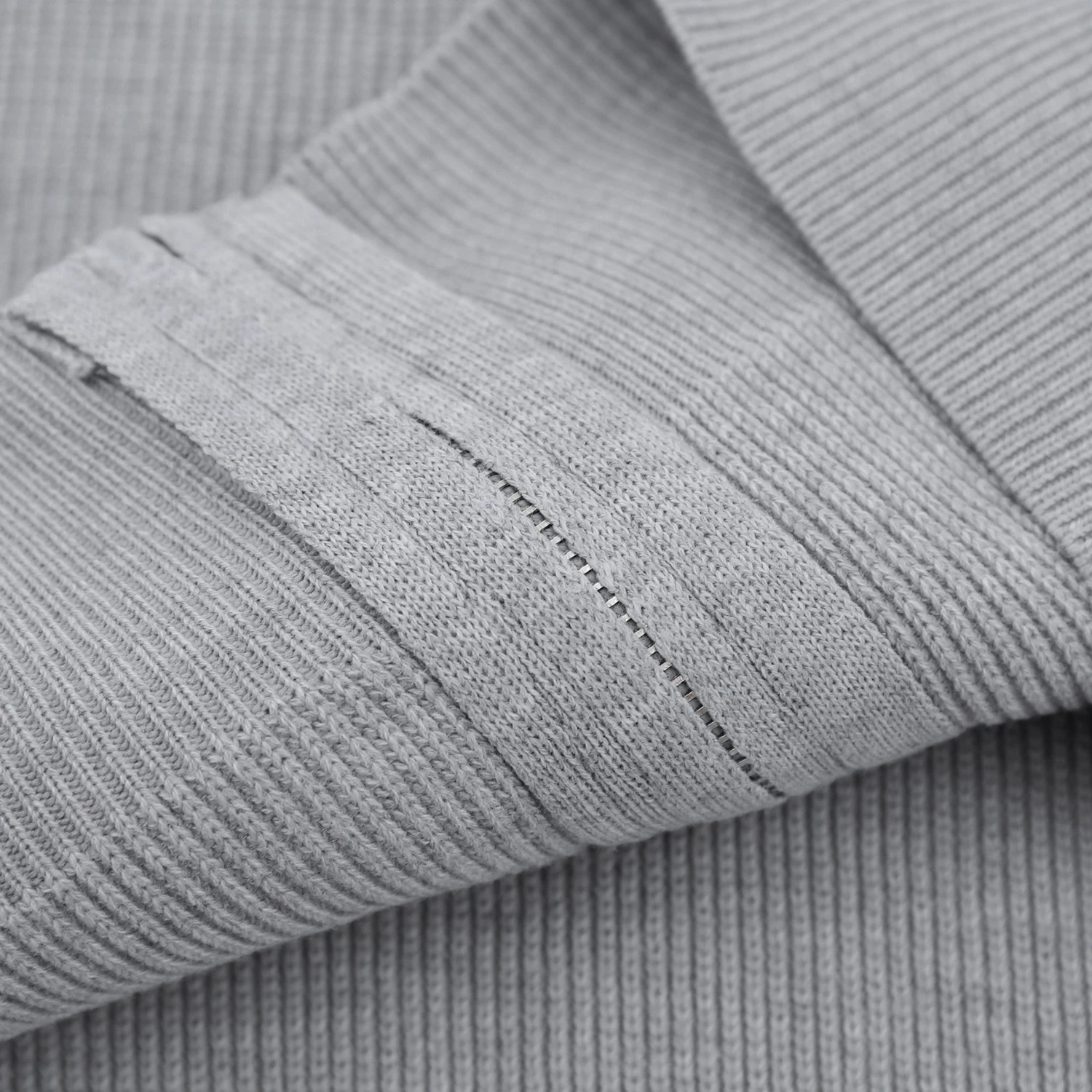 Maglione cardigan con zip e colletto rialzato coreano a contrasto Cappotto cardigan lavorato a maglia a righe con cerniera ampia autunno e inverno