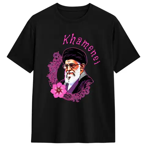 Ali Khamenei T-Shirt Beach  Hip Hop T-Shirts 100 Cotton Breathable Oversized Clothing Short Sleeves Funny Tshirt