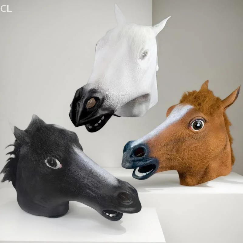 Terrificante máscara de cabeza de caballo para fiestas de disfraces DIY, 1 pieza: perfecta para cosplay de Halloween