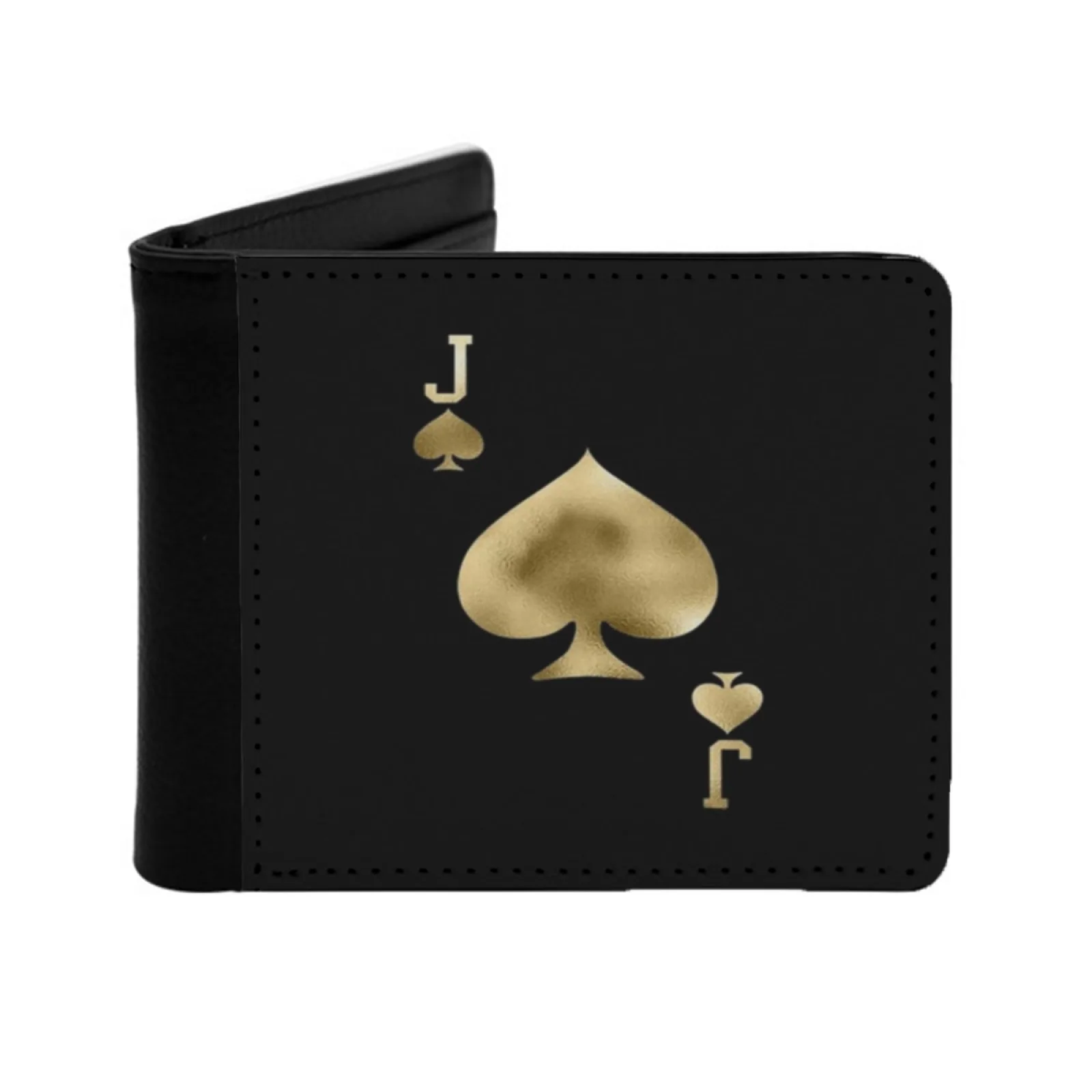 

Jack Of Spades – Playing Card Halloween Costume Men's Wallet Pu Leather Wallet Multifunction Credit Card Purse Halloween Sports