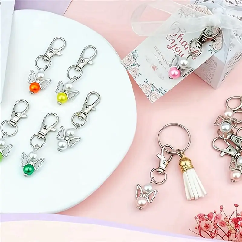 Angel Fairy Dangle Charms Angel Wing Beads For DIY Necklace Bracelet Jewelry Keychain Making For Bag Pouch Purse Key Holders Eco