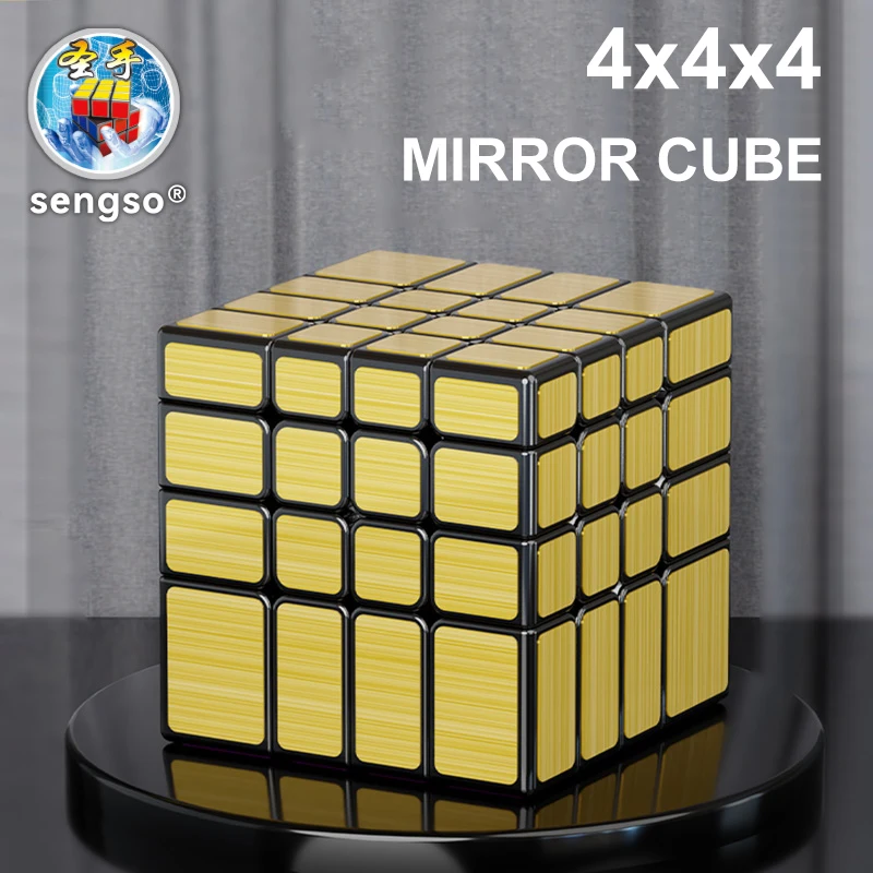 Sengso 4x4x4 Mirror Magic Cube Professional 4x4 Speed Puzzle Children's Toy Game Gift 4×4 Special Speedcube Original Magico Cubo