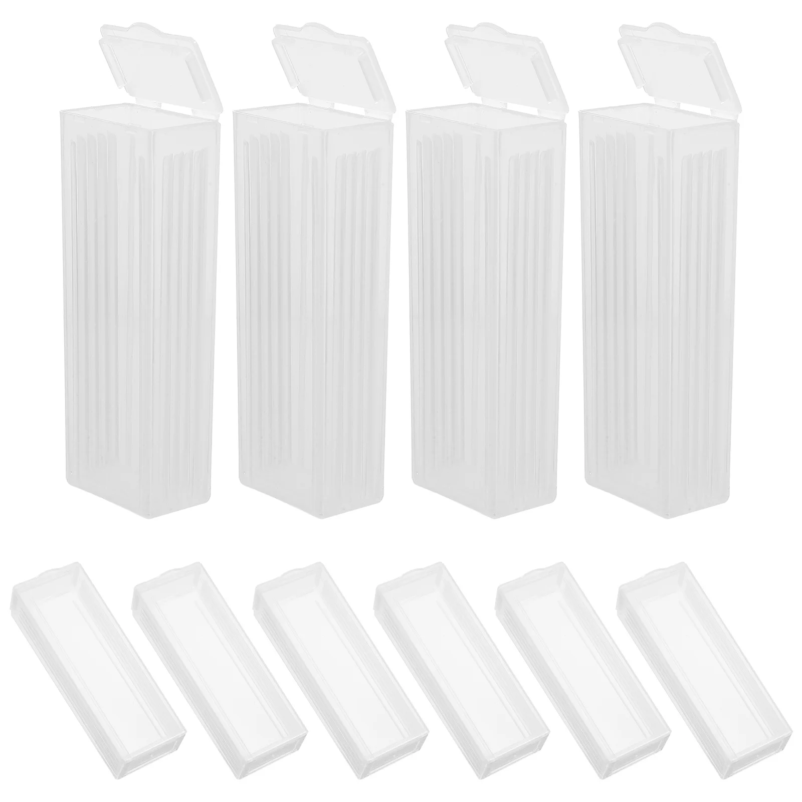 10 Pcs Storage Case Microscope Storing Tool Staining Slides Container Glass