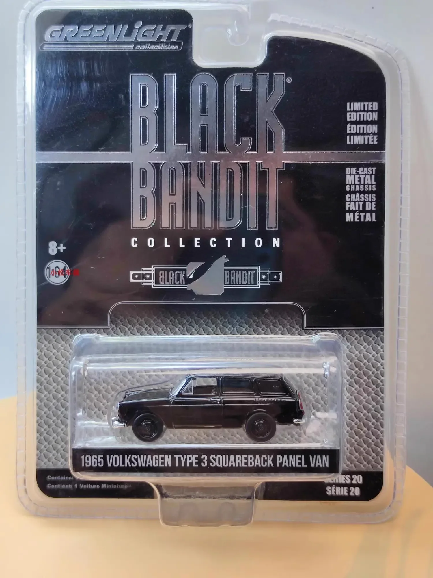 GreenLight 1:64 1965 فولكس فاجن نوع 3 لوحة مربعة فان دييكاست سبيكة معدنية نموذج سيارات لعب لجمع الهدايا