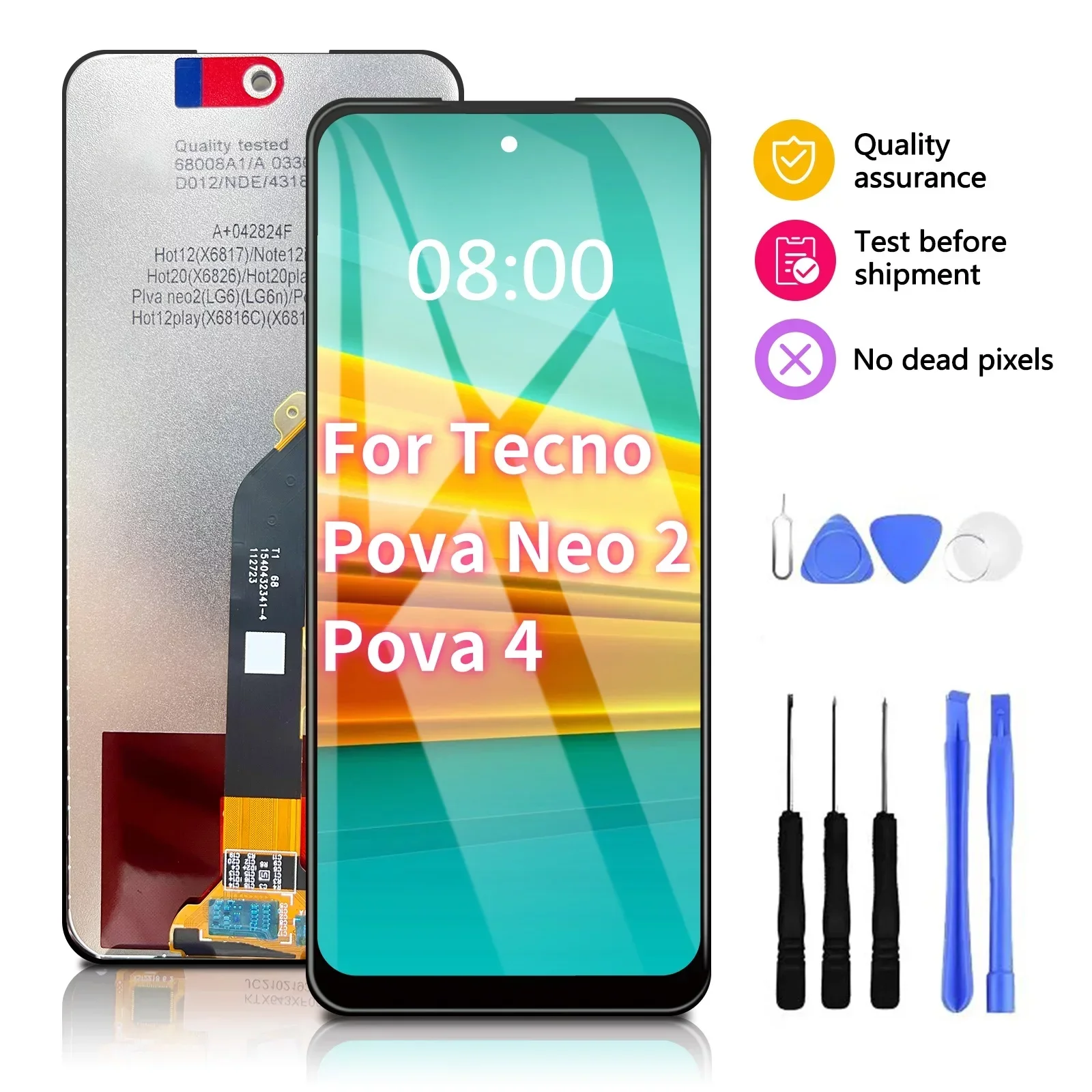 

ЖК-дисплей 6,82 дюйма для Tecno Pova Neo2 LG6 LG6n, детали для замены Pova4 LG7n