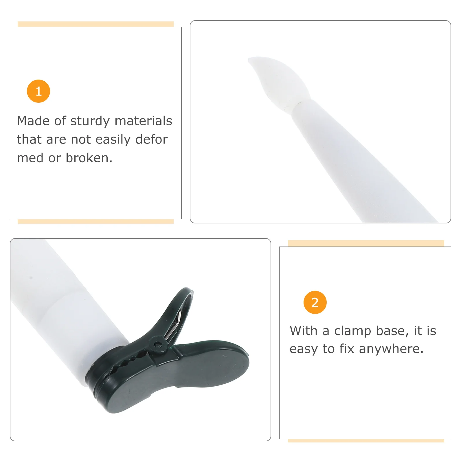 12 مجموعة من زخارف شجرة عيد الميلاد LED بيضاء دافئة ومشبك لهب وامض على الشموع لديكور العطلة وديكور Led #2