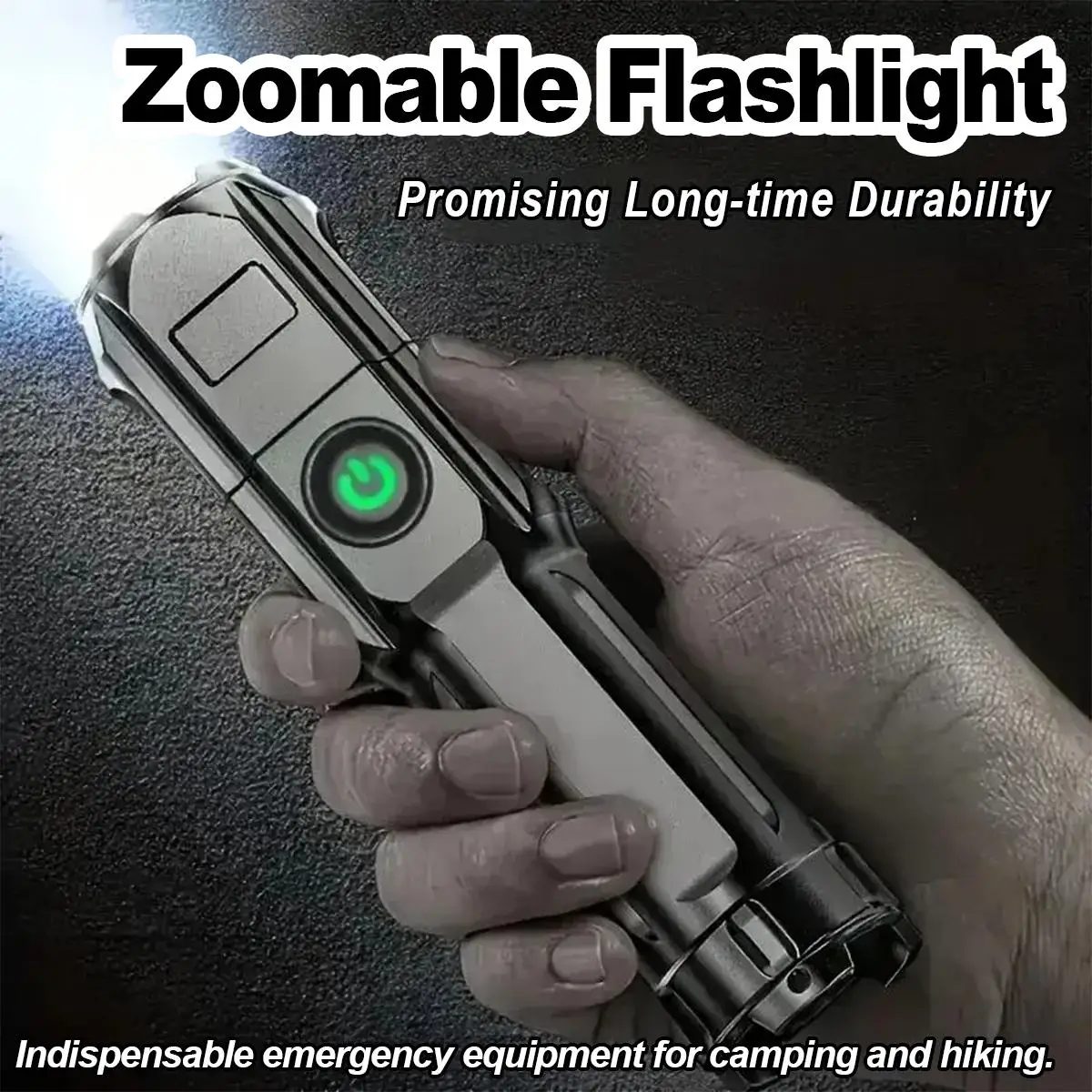 Led Flashlight Waterproof Bright Super Rechargeable Powerful High Lumens Flashlights Tactical Handheld Zoomable Usb Hiking Torch