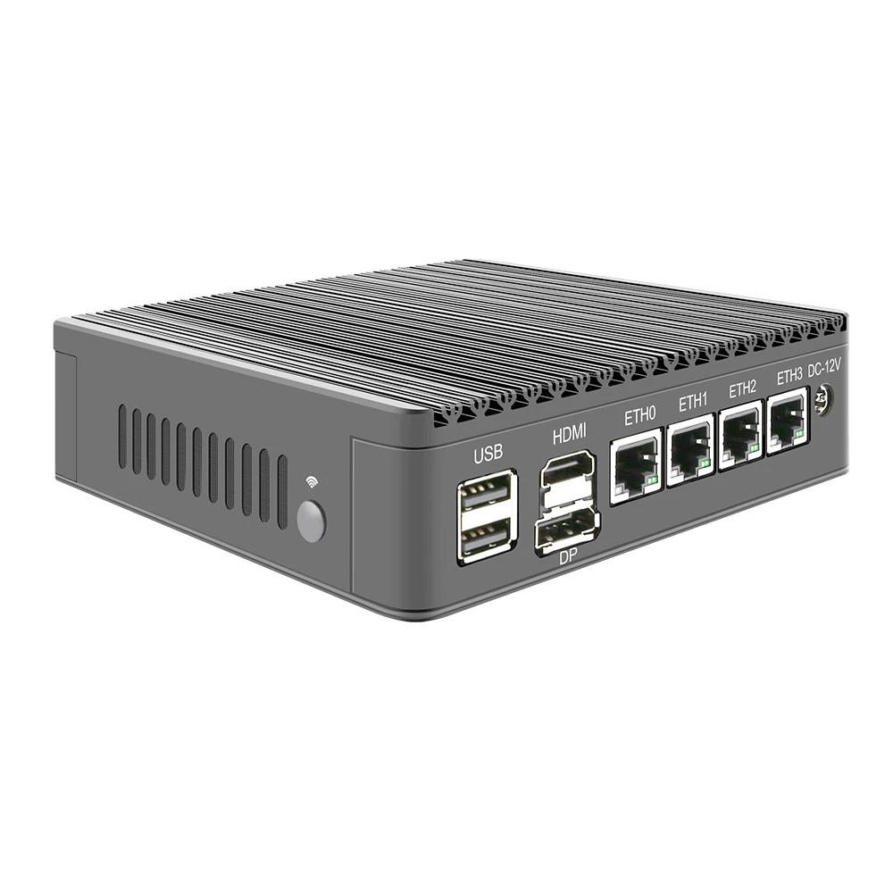 4 Intel i226 2.5G 11a geração Pentium N6005 V5 Firewall Soft Router DDR4 2 * NVMe TPM2.0 3x4K OPNsense ESXi Proxmox Mini PC sem ventilador