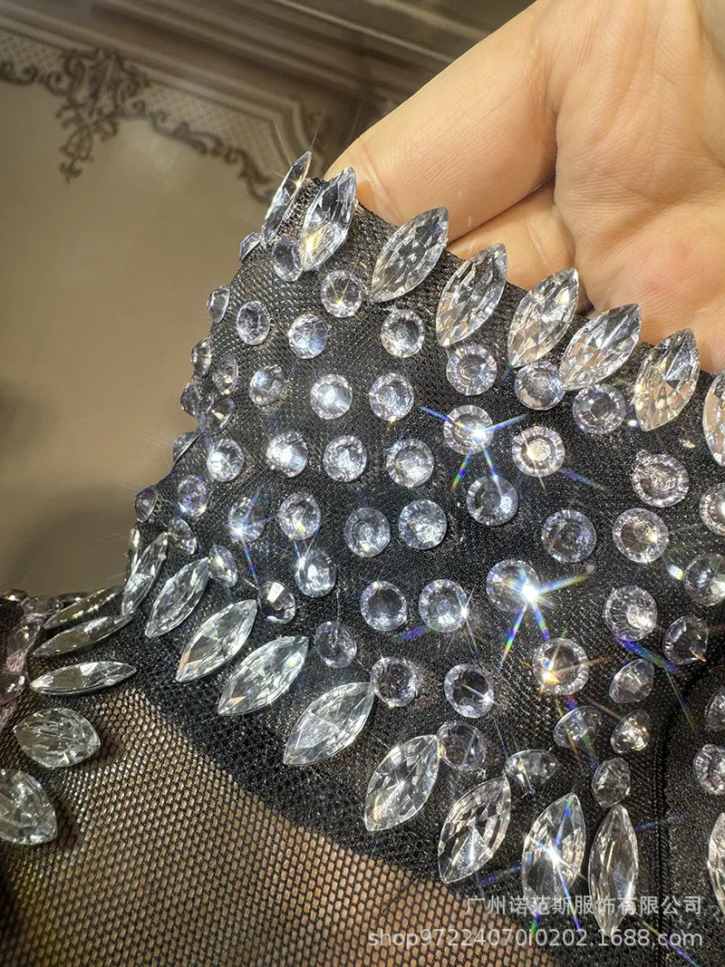 Bright Diamond Perspective Sexy Evening Dress Drag Queen Music Festival Song Dress Livehouse Dress Signing Party Платье Вечернее