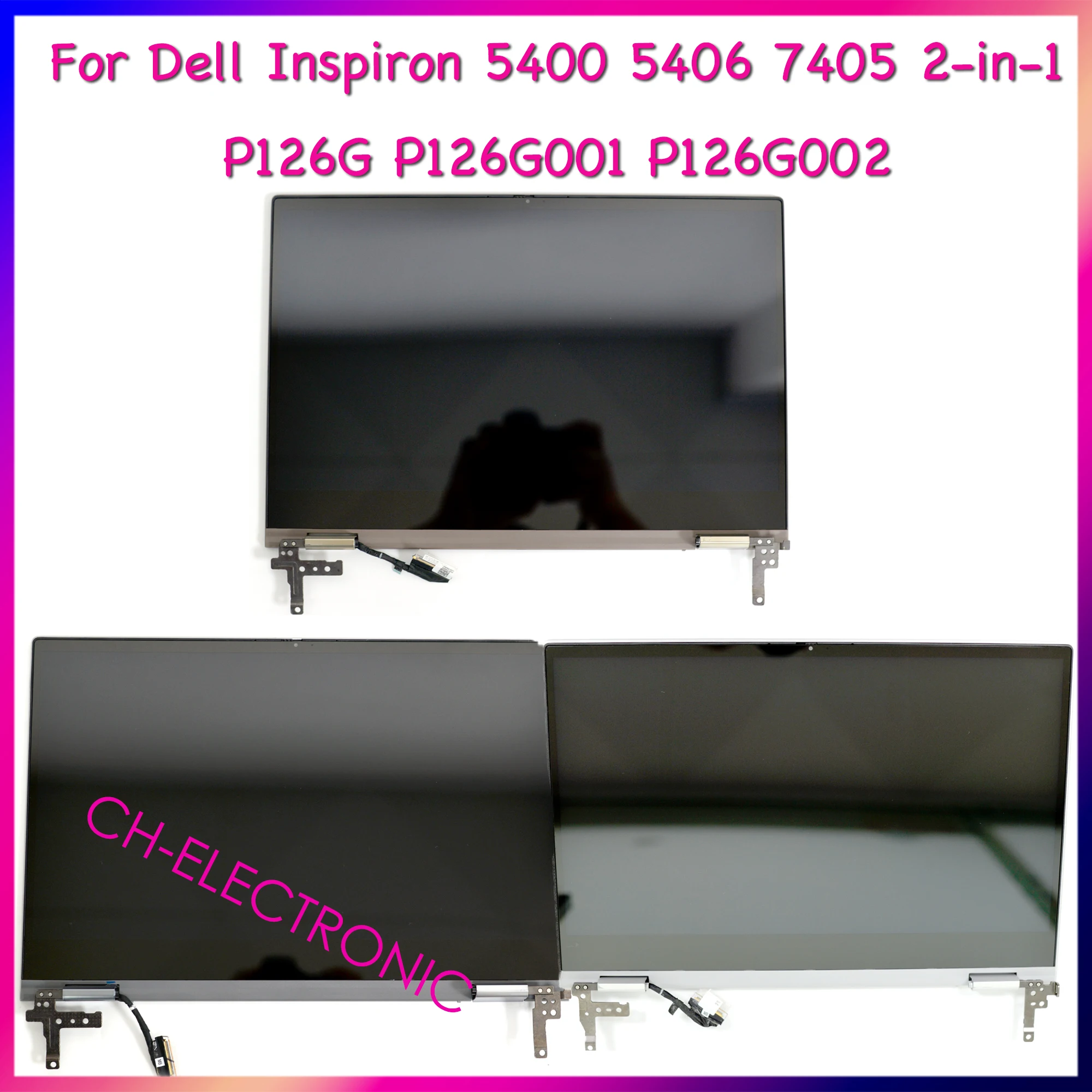 

14" FHD 1080P For Dell Inspiron 5400 5406 7405 2-in-1 P126G P126G002 LCD Touch Screen Digitizer Replacement Assembly With Hinges