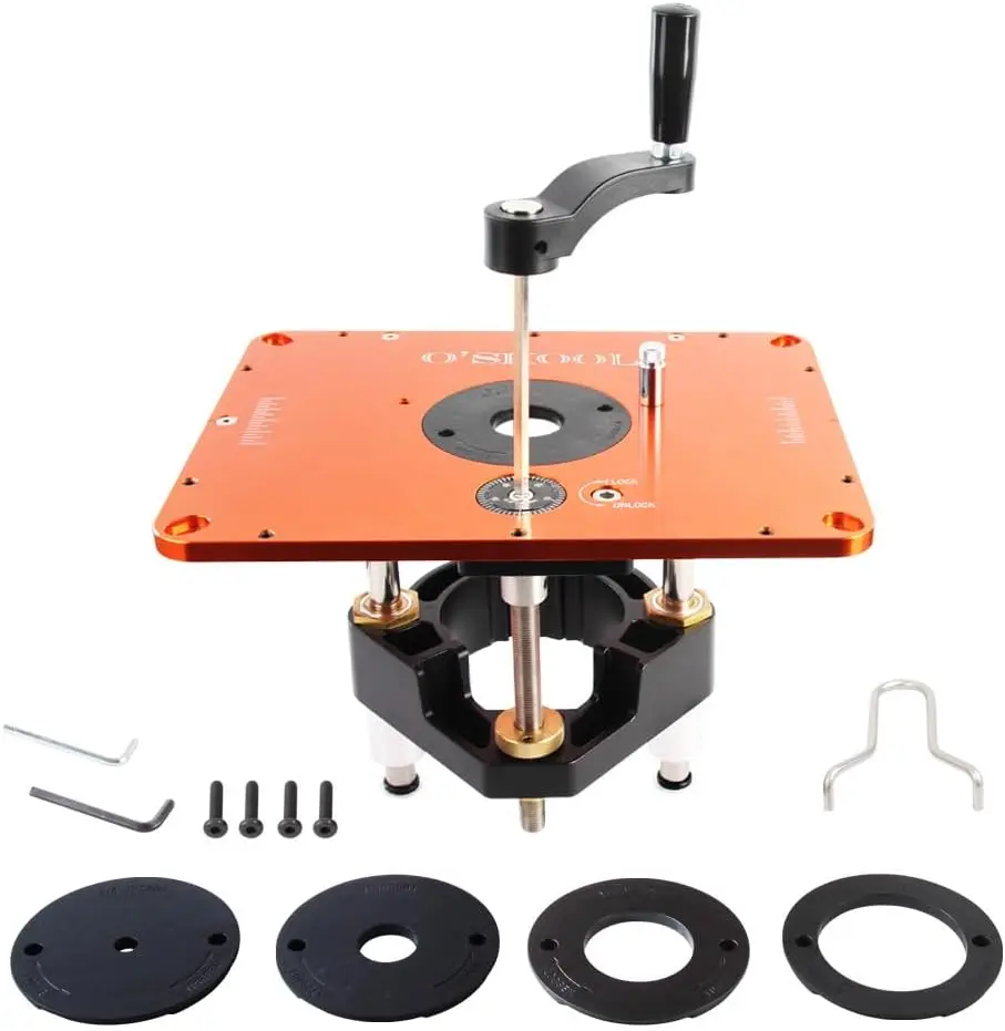 Router Lift Systems for Diameter Motors, Plate 5-Piece Insert Ring Kit