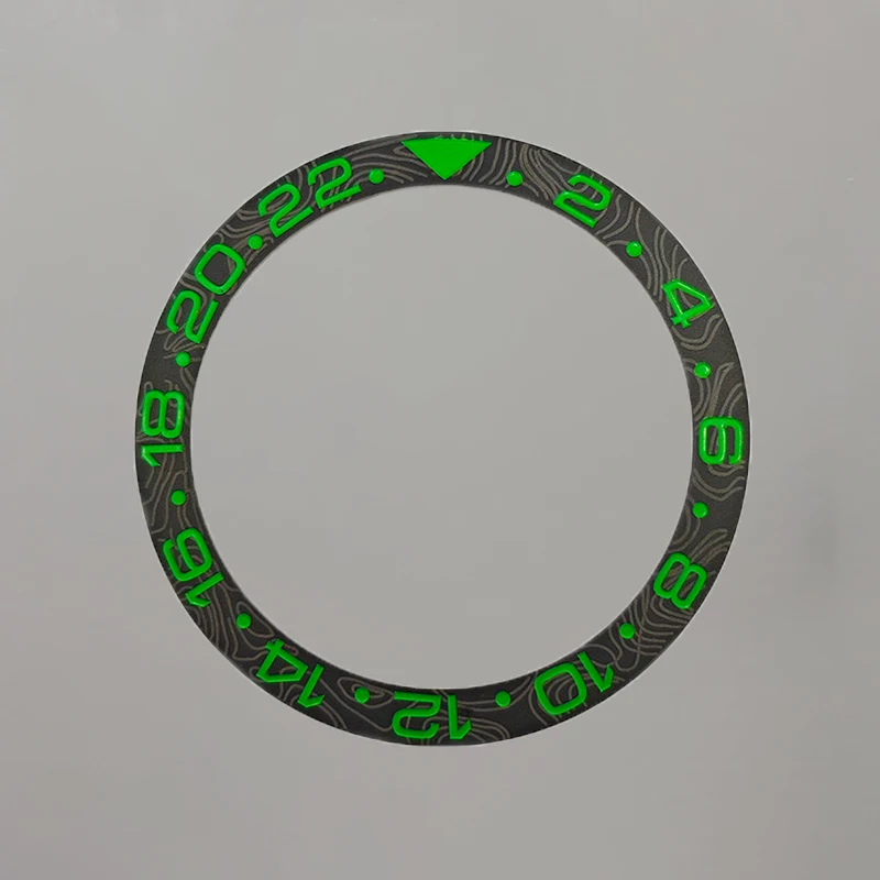 Изогнутая керамическая вставка безеля SKX007, 38 мм x 30,7 мм, подходит для SKX007 SRPD SKX009 GMT NH35 NH36, корпус часов, вставка безеля, кольцо, ремонтные детали