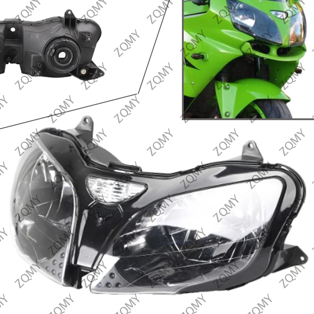 Motorcycle Front Headlight Headlamp Assembly For Kawasaki ZX9R 2000-2003 & ZX6R 2000-2002 & ZZR600 ZX600J 2000-2008