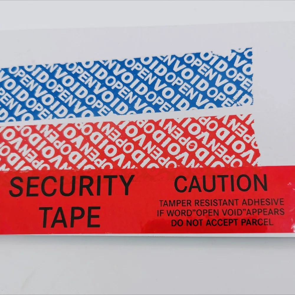 100% Total Transfer Tamper Proof Security Seal Tapes 1 Inch x 55 Yards “Void” Film, Red image 5