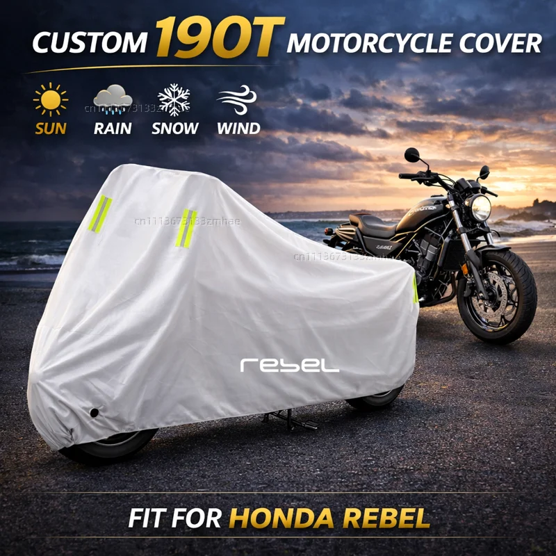 

Чехол для мотоцикла Honda Rebel 300 Rebel 500 CMX Rebel300 Rebel500, водонепроницаемый, сверхпрочный, для улицы, защита от дождя, пыли и солнца