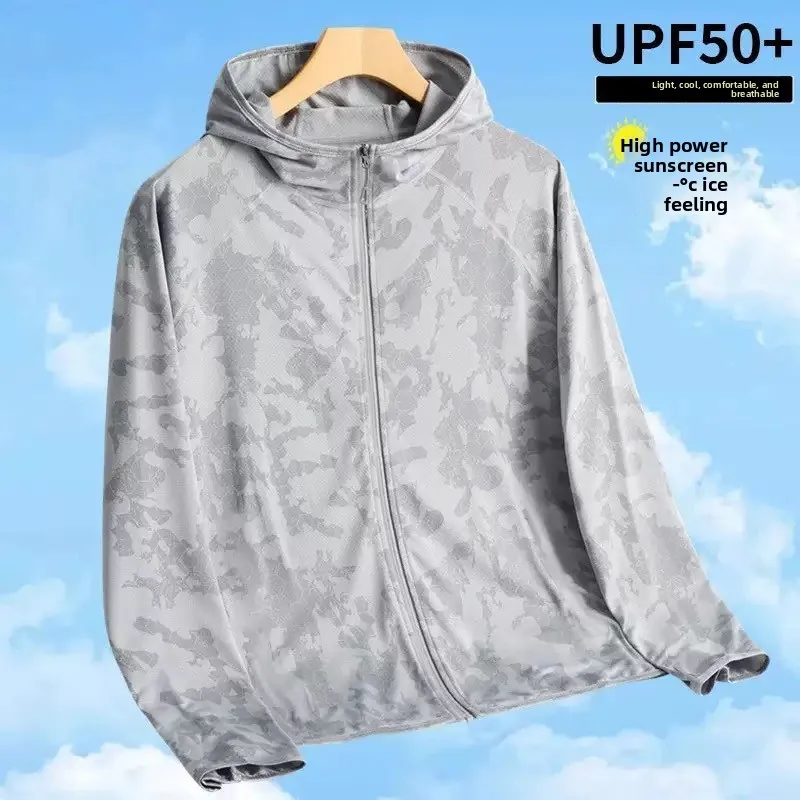 Sommerliche, lockere Sonnenschutzkleidung mit Kapuze für Damen und Herren, atmungsaktive Sport-Outdoor-Anti-UV-Angler-Sonnenschutzkleidung
