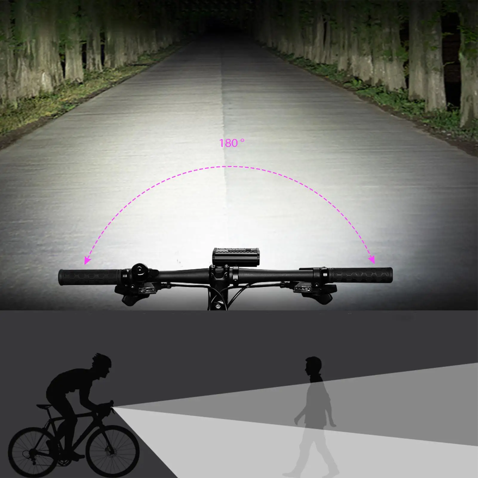 

Bicycle Headlight Rechargeable Bright Bicycle Lights For Night Riding For Outdoor Scooter Commuting Touring Long-Distance Trips