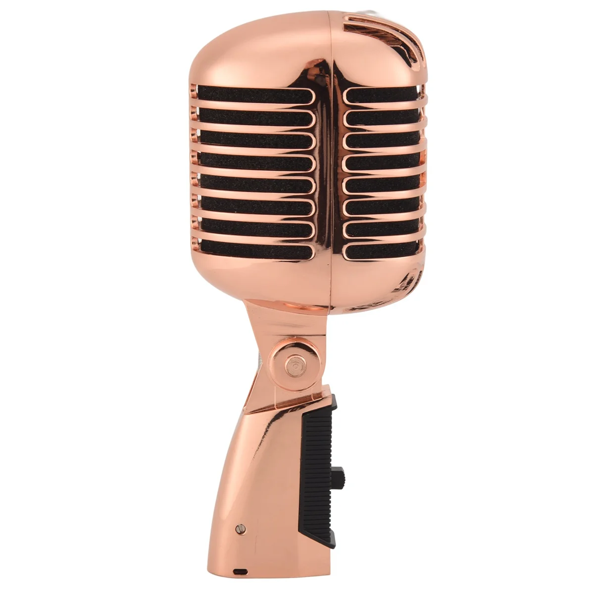 Professional Wired Vintage Classic Microphone Dynamic Vocal Mic Microphone for Live Performance Karaoke(Rose Gold)