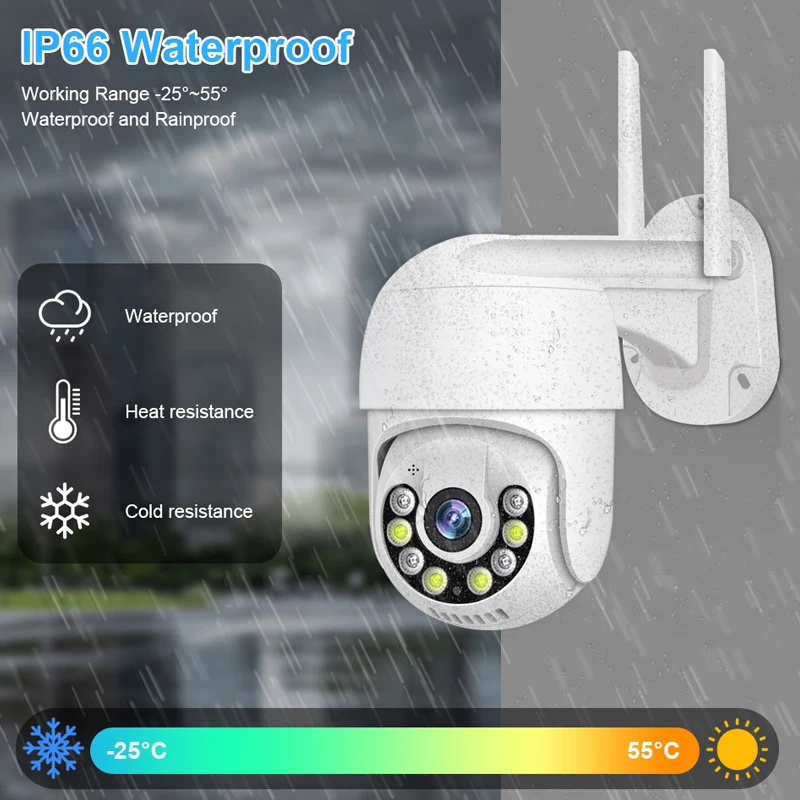สมาร์ท 3MP กล้องวงจรปิดไร้สายระบบกล้องรักษาความปลอดภัย PTZ Wifi กล้องชุดกล้องเฝ้าระวังกลางแจ้งนาฬิกาปลุก 8CH NVR WIFI กล้องชุด