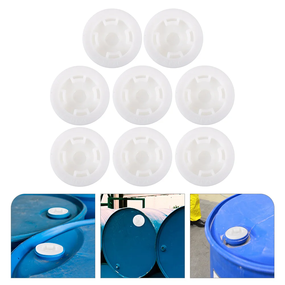 8 Pcs Chemical Barrel Cover Plastic Lids Gallon Caps Oil Drum Seal Water Thread Bucket