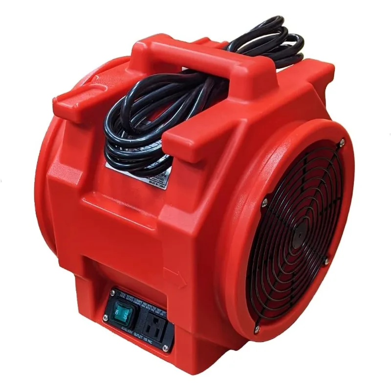 Axial Compact Air Mover, 1.93 Amps, Single GFCI, Single , Performs Full-Size Axials (Red)